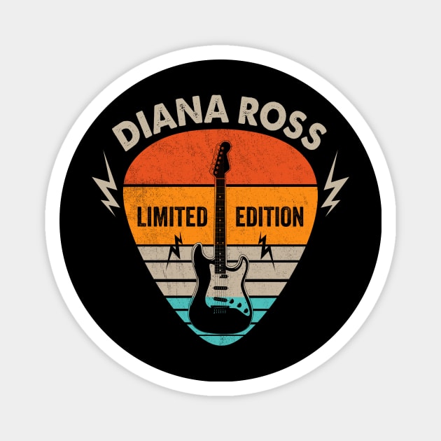 Vintage Diana Ross Name Guitar Pick Limited Edition Birthday Magnet by Monster Mask